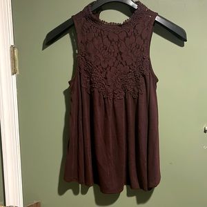 Brand New; Never Worn. Burgundy Blouse.
